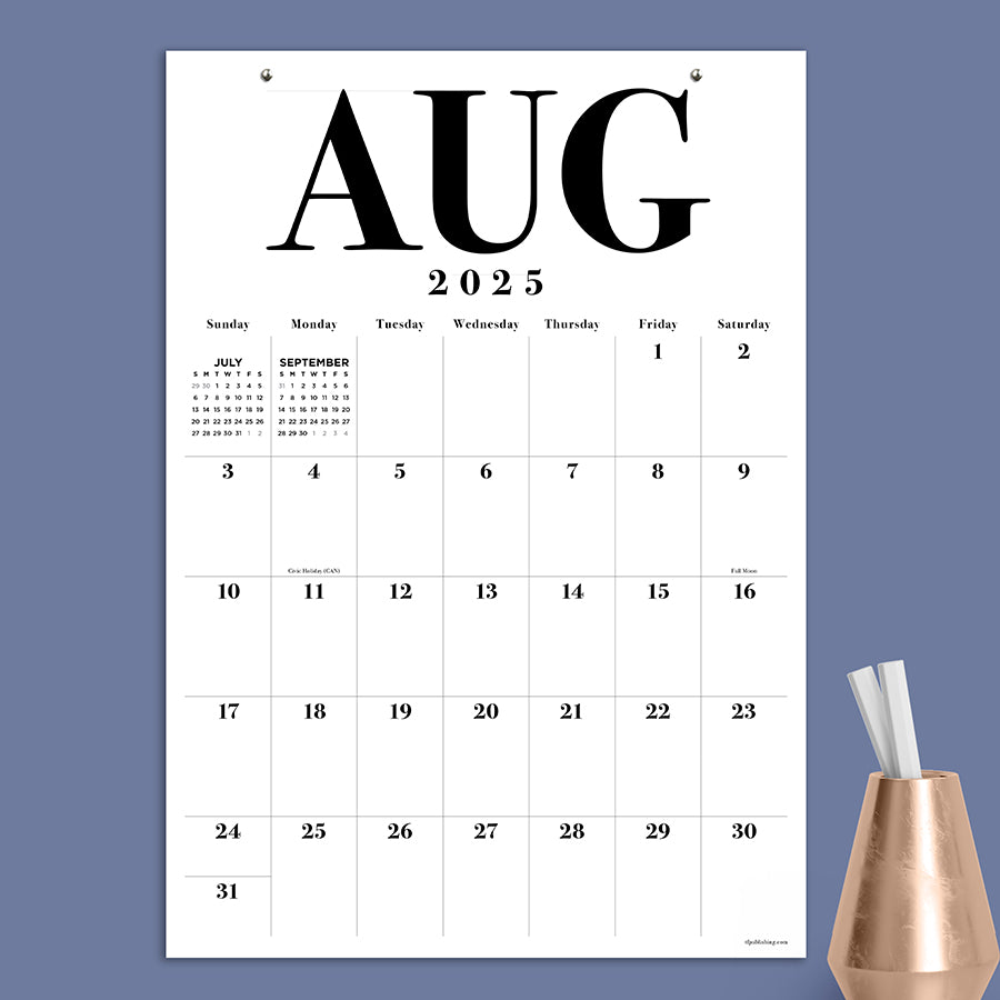 July 2025 - June 2026 Medium Art Poster Wall Calendar