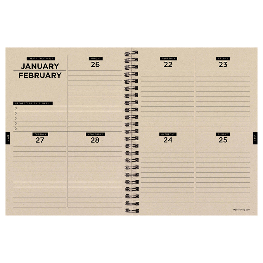 July 2025 - June 2026 Andy's Sunflower Medium Weekly Monthly Planner