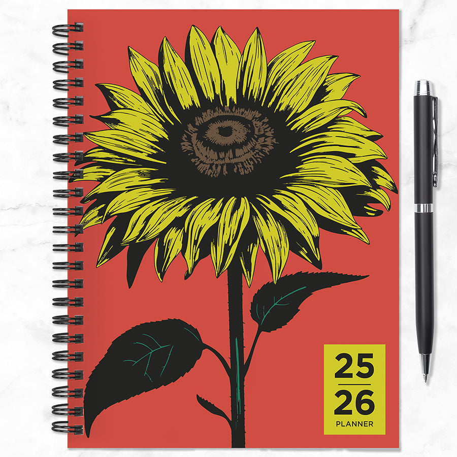 July 2025 - June 2026 Andy's Sunflower Medium Weekly Monthly Planner