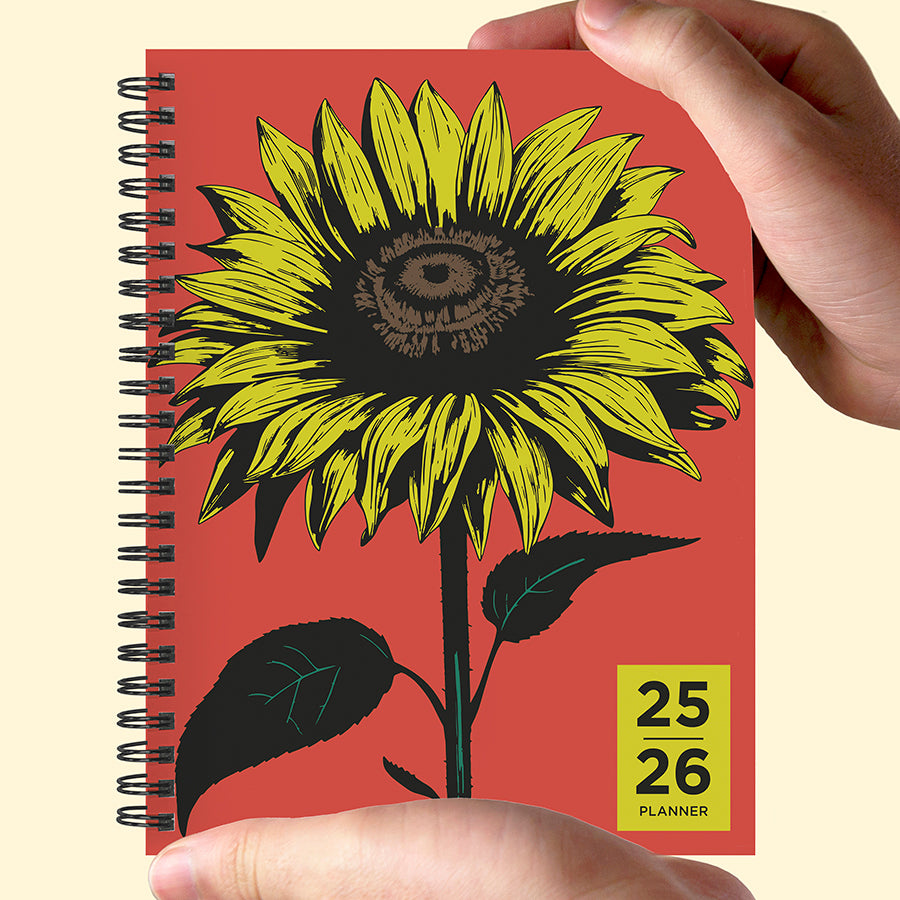 July 2025 - June 2026 Andy's Sunflower Medium Weekly Monthly Planner - 0