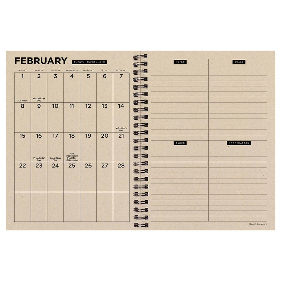 July 2025 - June 2026 Stamp Out Medium Weekly Monthly Planner