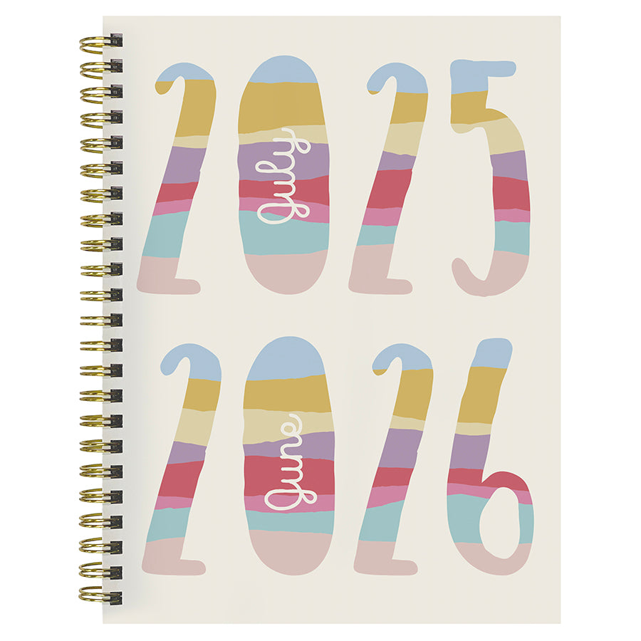 July 2025 - June 2026 Jolly Good Year Medium Weekly Monthly Planner