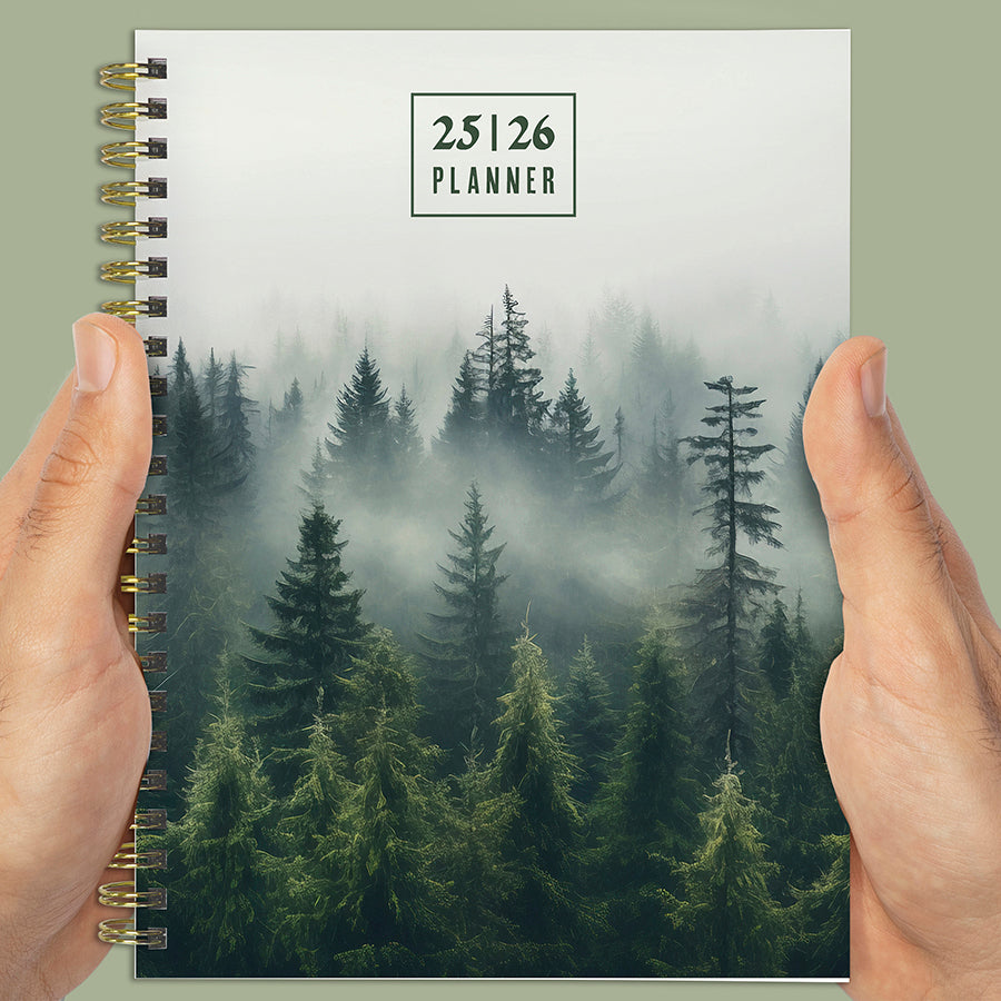 July 2025 - June 2026 Mystic Forest Medium Weekly Monthly Planner - 0