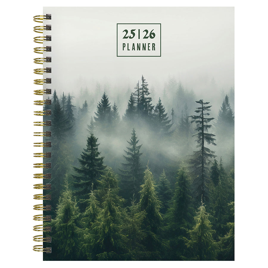 July 2025 - June 2026 Mystic Forest Medium Weekly Monthly Planner