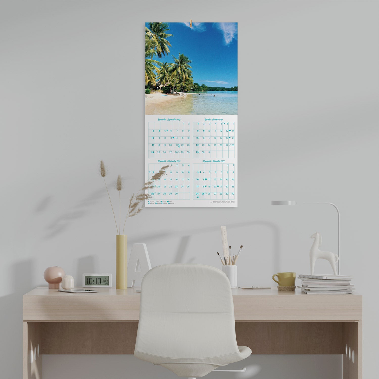  AAGLMF1781024  Mead - Calendrier mural paradis 2024 - 12 po H x  12 po l - bilingue