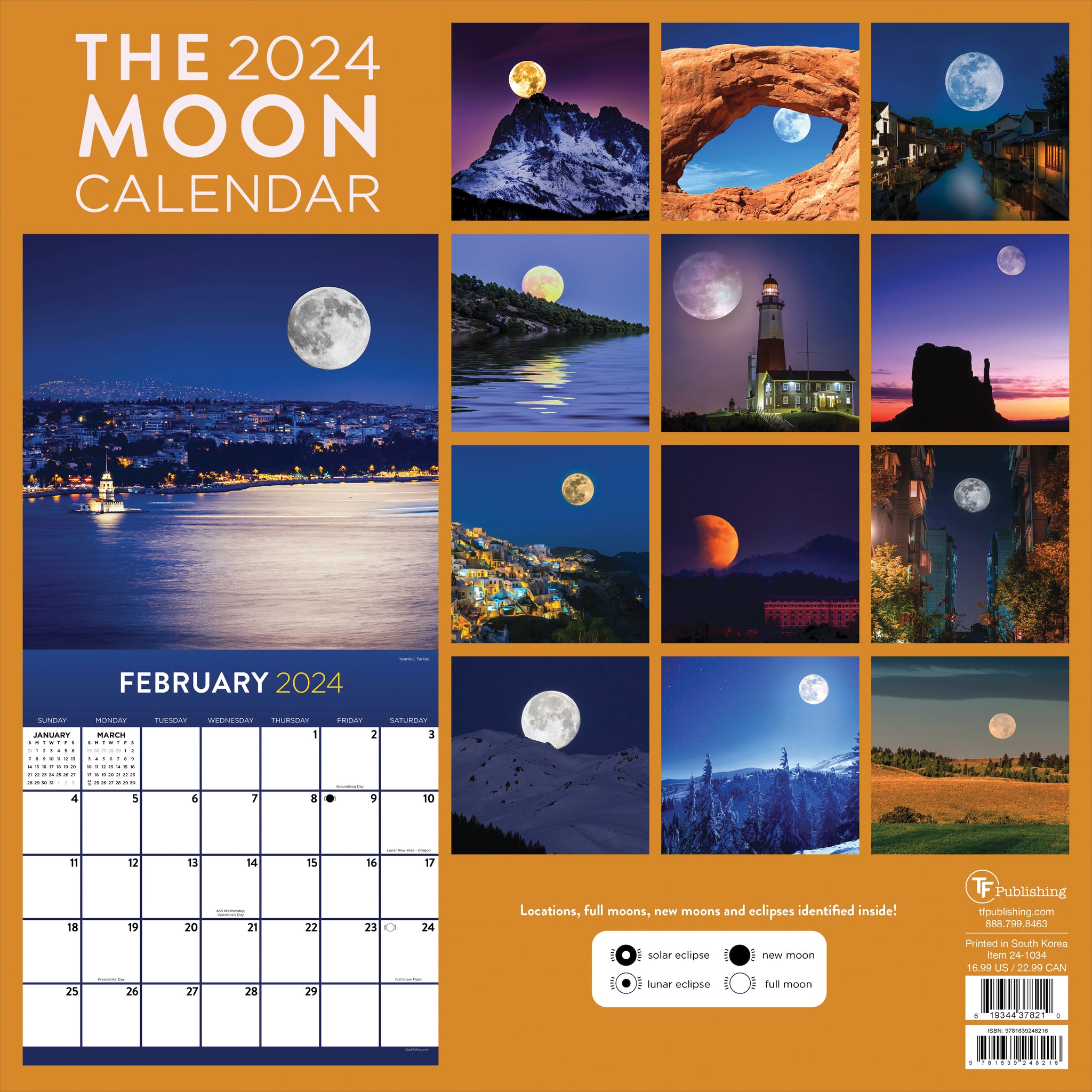 2024 Moons Wall Calendar TF Publishing Calendars + Planners Journals + Stationery