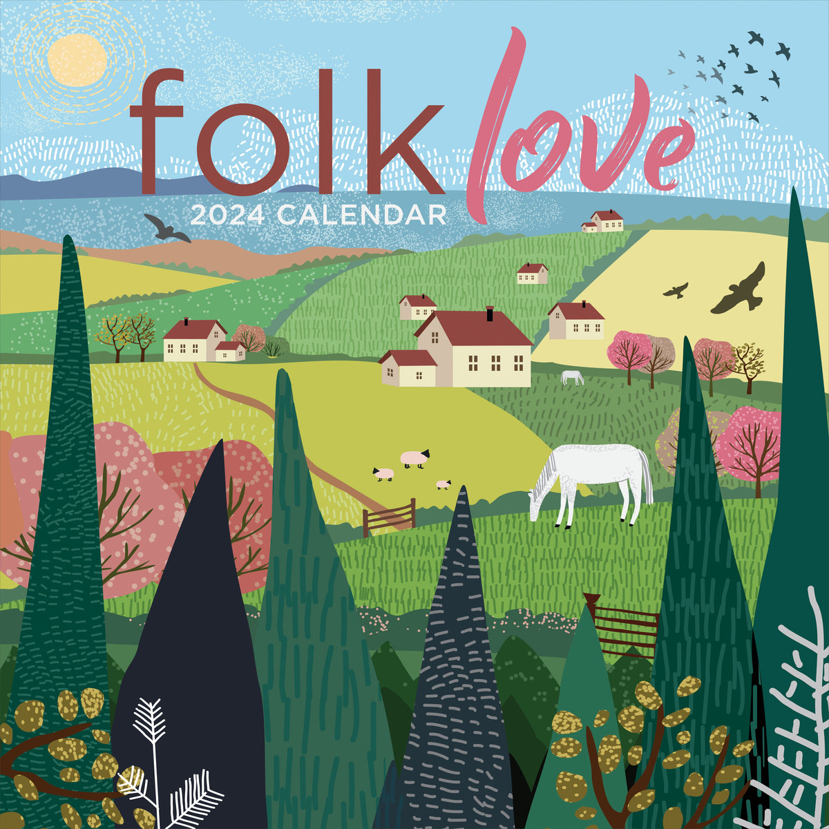 2024 Folk Love Wall Calendar TF Publishing Calendars + Planners