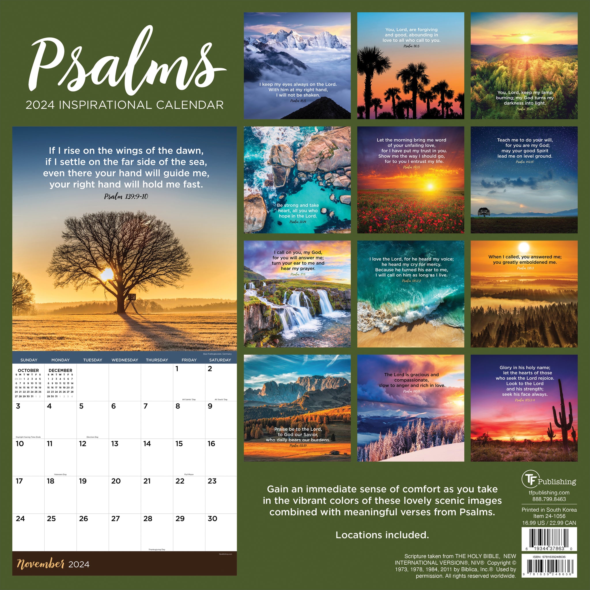 2024 Psalms Wall Calendar TF Publishing Calendars + Planners