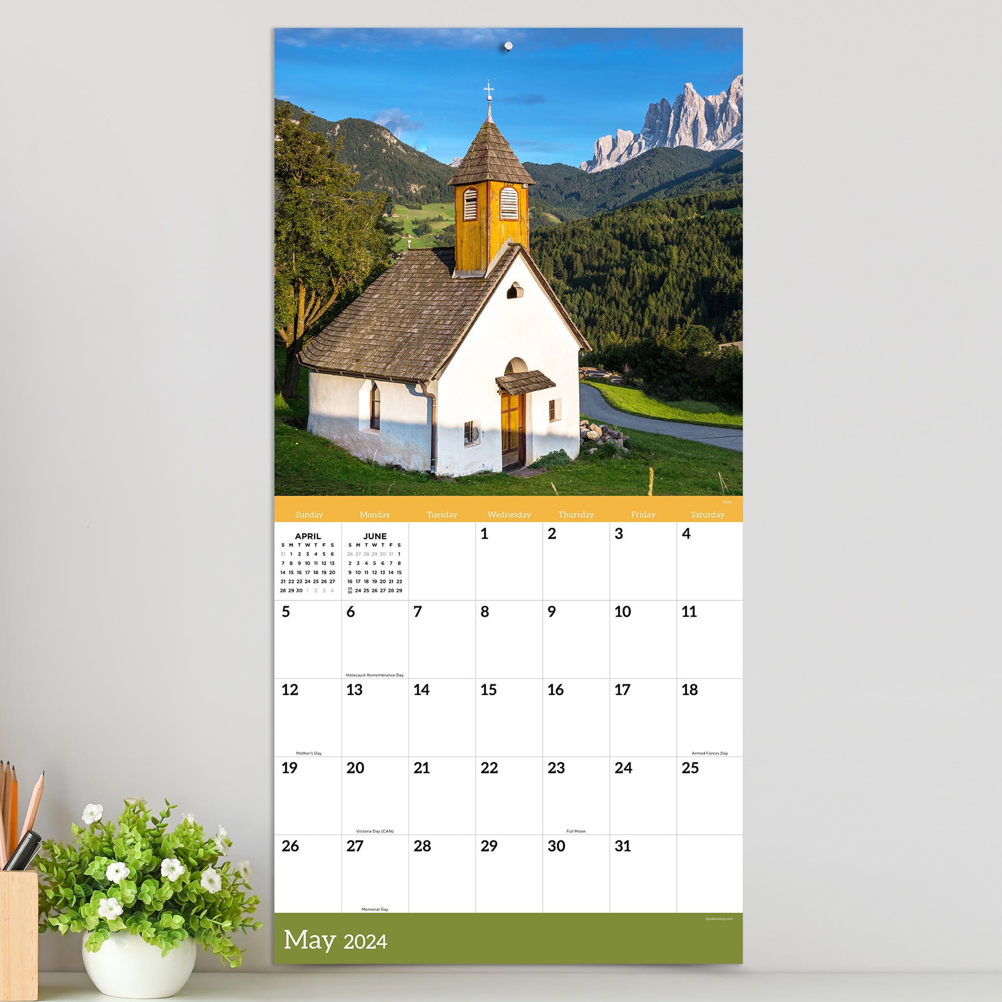 2024 Churches Wall Calendar TF Publishing Calendars + Planners