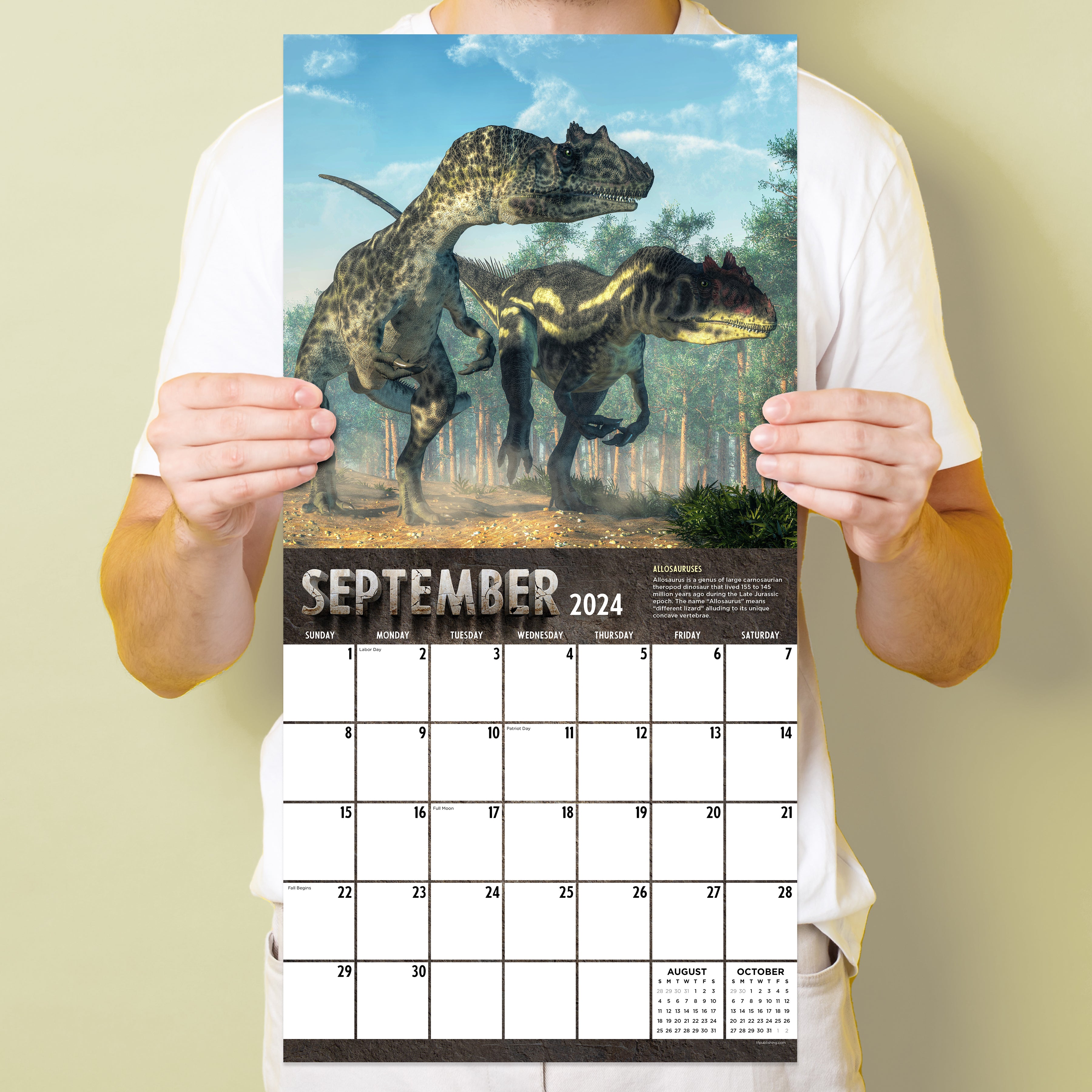 2024 Dinosaurs Wall Calendar TF Publishing Calendars Planners   24 1075 4 