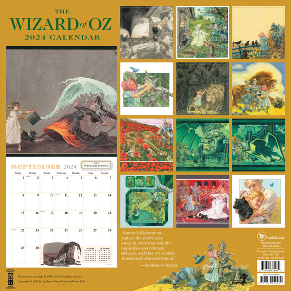 2024 Wizard of Oz Wall Calendar TF Publishing Calendars + Planners