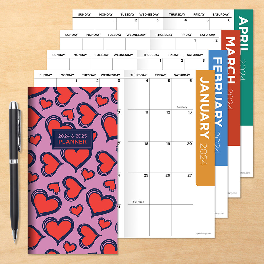 2024-2025 Polka & Purple Small Monthly Pocket Planner | TF Publishing |  Calendars + Planners - Journals + Stationery