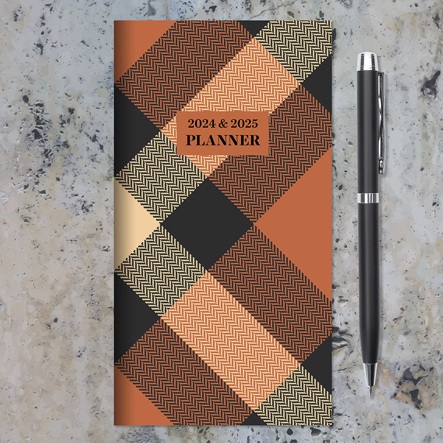 2024-2025 Scholarly Plaid Small Monthly Pocket Planner TF Publishing  Calendars Planners Journals Stationery