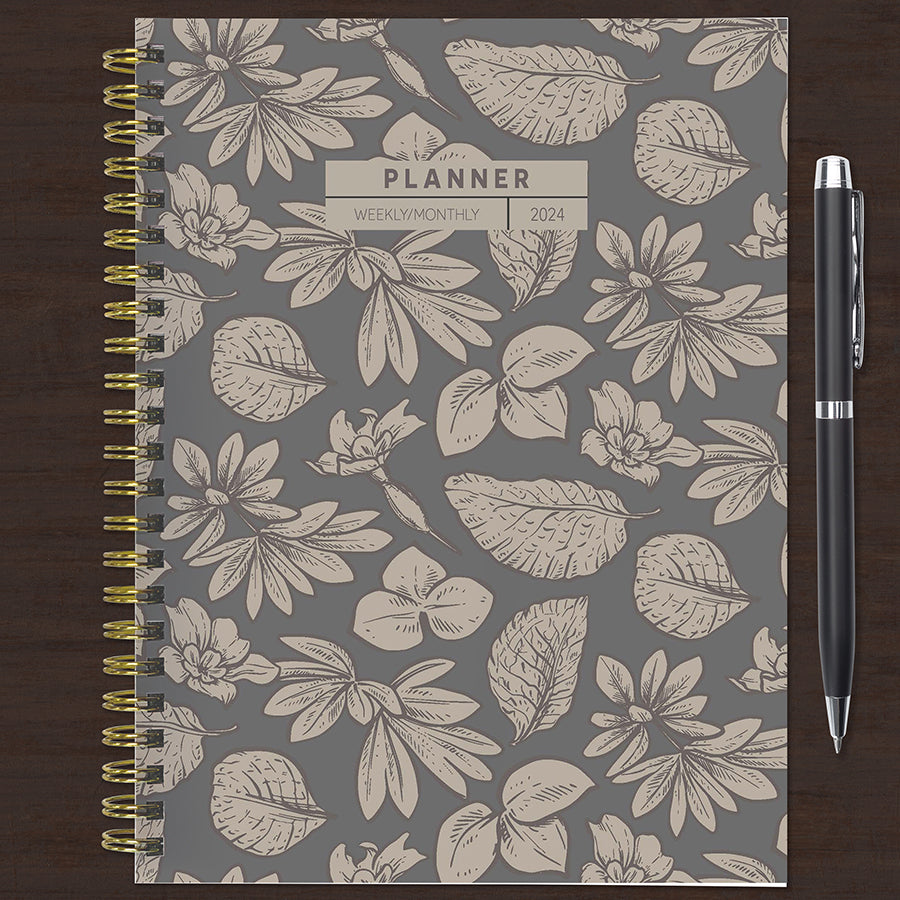 2024 Vintage Botanical Medium Weekly Monthly Planner, TF Publishing